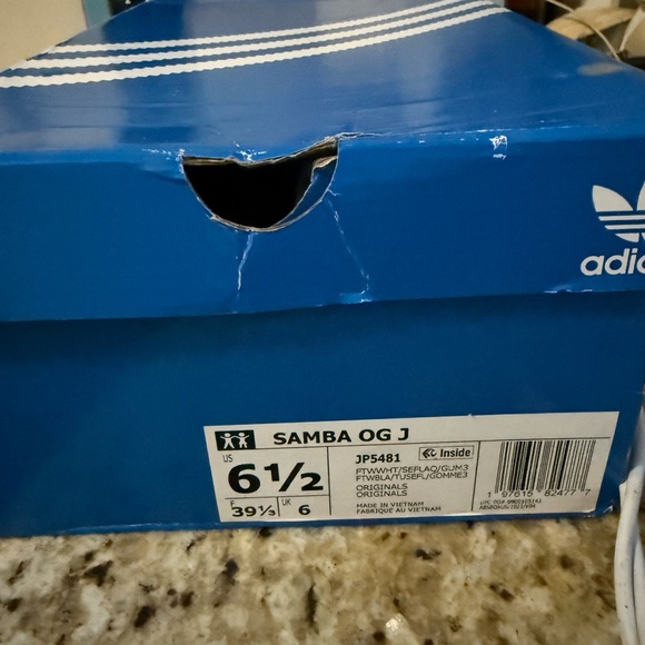 Adidas samba white/semi flash aqua - Picture 9 of 9